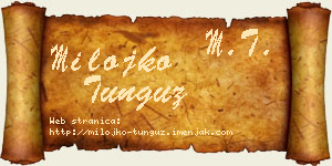 Milojko Tunguz vizit kartica